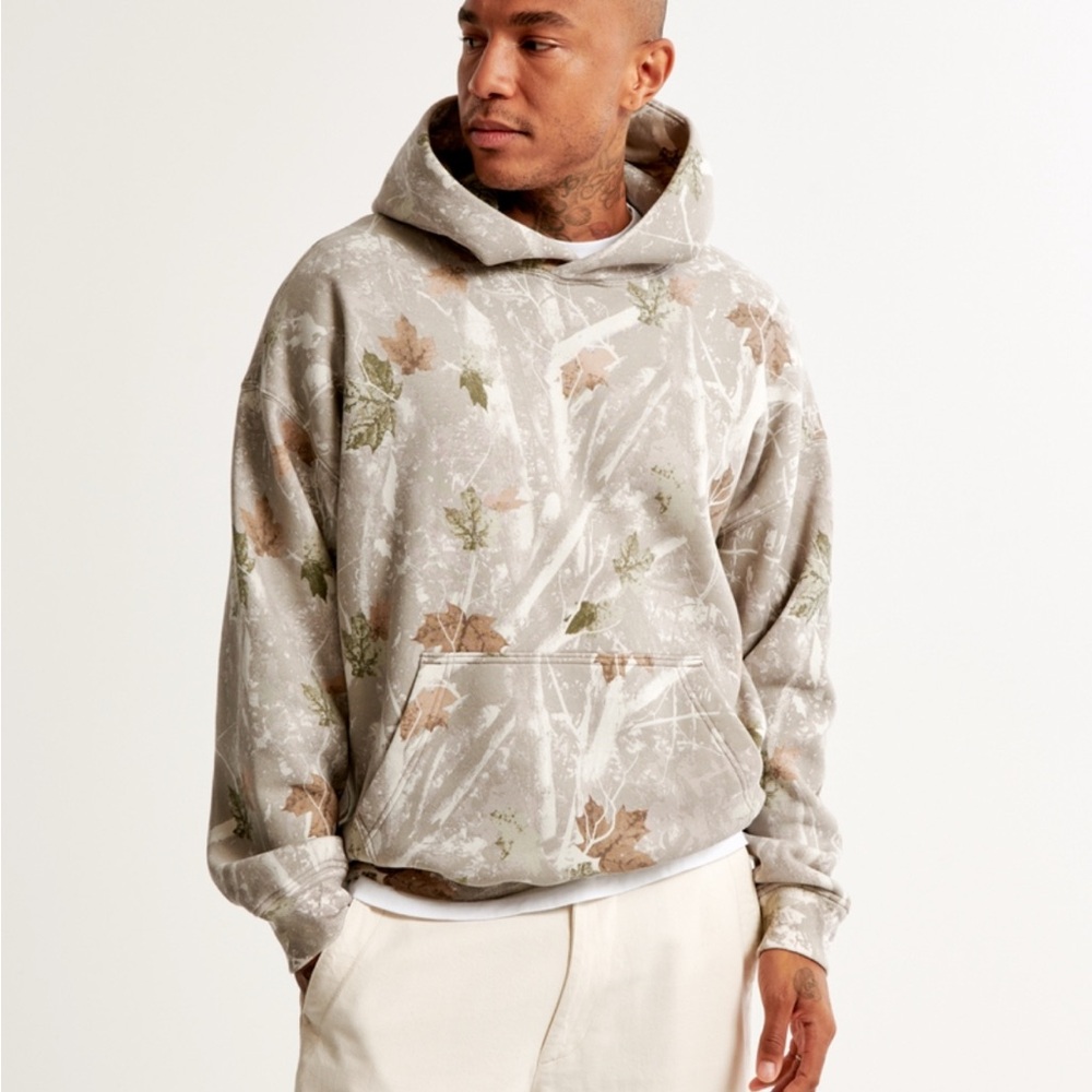 abercombie & fitch CAMO essential popover hoodie
